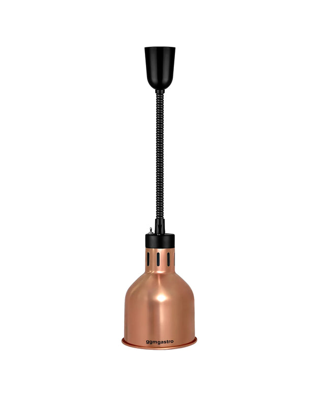 GGM Gastro Buffet Infrared Heat Lamp - Retractable - Diameter 175mm - 275W - E27 - Pale Gold