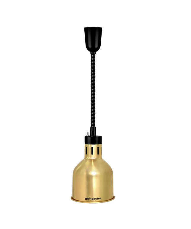 GGM Gastro Buffet Infrared Heat Lamp - Retractable - Diameter 175mm - 275W - E27 - Pale Gold