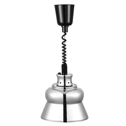 GGM Gastro Buffet Infrared Heat Lamp - Retractable - Diameter 228mm - max 250W - Cord 500–1800mm - Silver