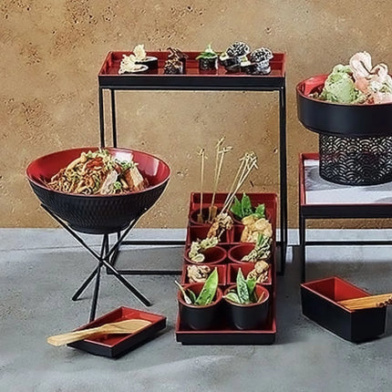 GGM Gastro Buffet Stand - ASIA PLUS - Stainless steel 18/8 - Black - Height: 200mm