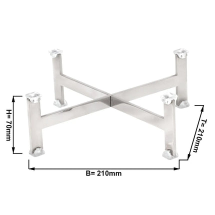 GGM Gastro Buffet Stand - Chrome - square - Height: 70mm - suitable for platters & plates from 210mm