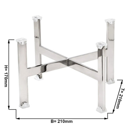 GGM Gastro Buffet Stand - Height: 170mm - Chrome - Stainless steel - suitable for platters & plates from 210mm