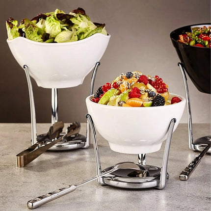 GGM Gastro Buffet Stand - KING - Metal frame, cast iron - Chrome - Height: 210mm
