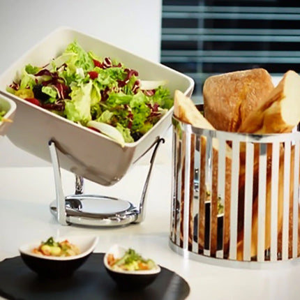 GGM Gastro Buffet Stand | KING - Metal frame - Chrome - square - Height: 140mm