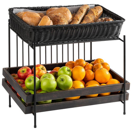 GGM Gastro Buffet Stand - Metal - Black - Height: 480mm - suitable for GN 1/1 & GN 1/2