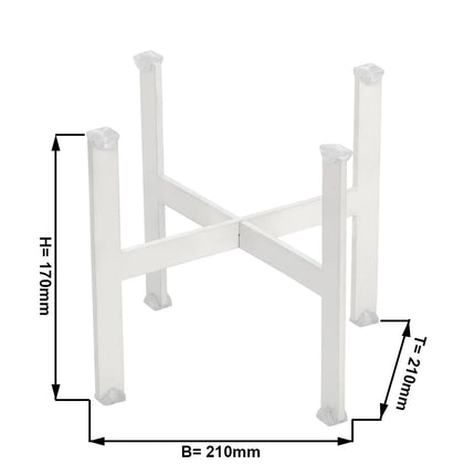 GGM Gastro Buffet Stand - Stainless steel, powder-coated - White - Height: 170mm - suitable for platters & plates from 210mm