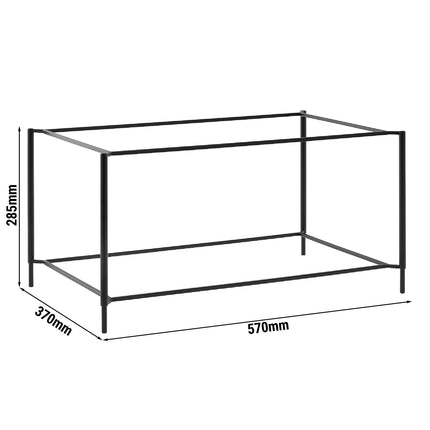 GGM Gastro Buffet Stand - VALO - Metal frame - Black - Height: 285mm - suitable for GN 1/1