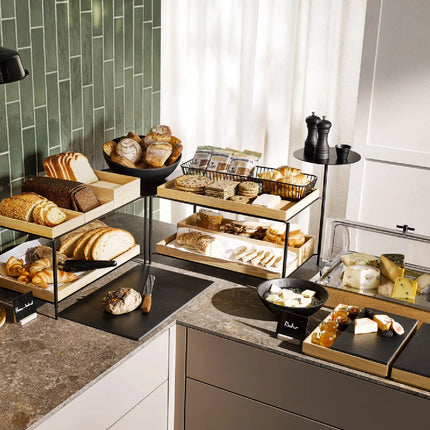 GGM Gastro Buffet Stand - VALO - Metal frame - Black - Height: 285mm - suitable for GN 1/1