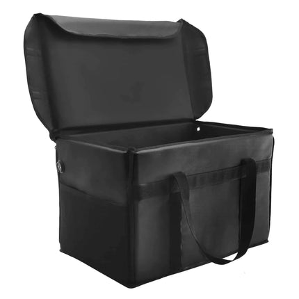 GGM Gastro BurgerBag Pro - Heated Burger Delivery Bag (12V) - PVC-coated - holds up to 20 burger boxes - Black - with Ticket Pocket