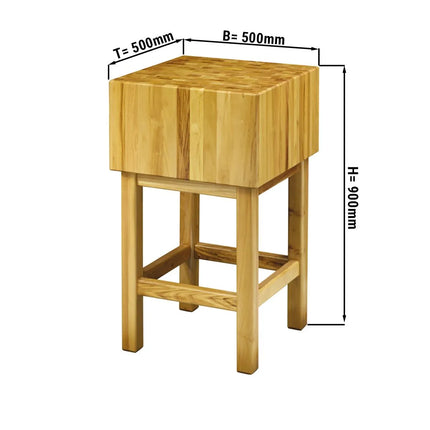 GGM Gastro Butcher Block - Acacia Wood - 500x500mm