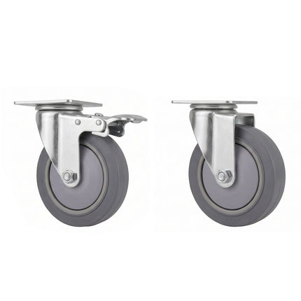 GGM Gastro Castor Set (4) – 2 braked, 2 unbraked - 160x89mm