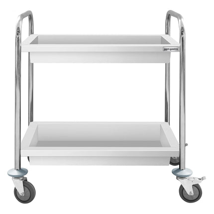 GGM Gastro Catering Trolley - Commercial Service & Clearing Trolley - 750x400mm - 2 Tier - with quiet castors