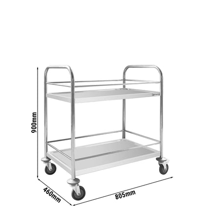 GGM Gastro Catering Trolley - Commercial Service & Clearing Trolley - 805x460mm - 2 Tier - with reinforced frame - with quiet castors