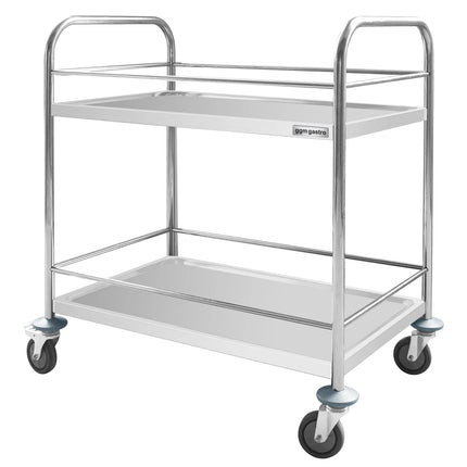 GGM Gastro Catering Trolley - Commercial Service & Clearing Trolley - 805x460mm - 2 Tier - with reinforced frame - with quiet castors