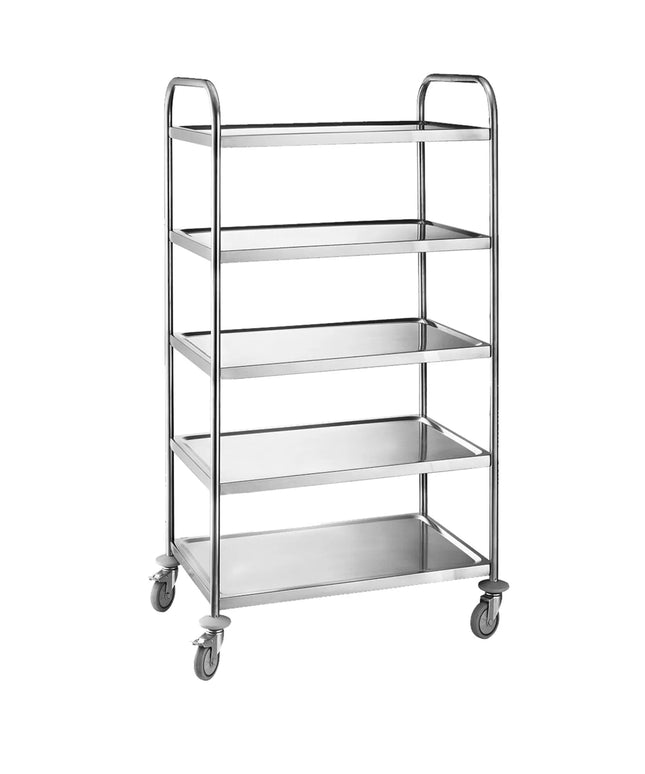GGM Gastro Catering Trolley - Commercial Service & Clearing Trolley  - 845x525mm - 5 Tier
