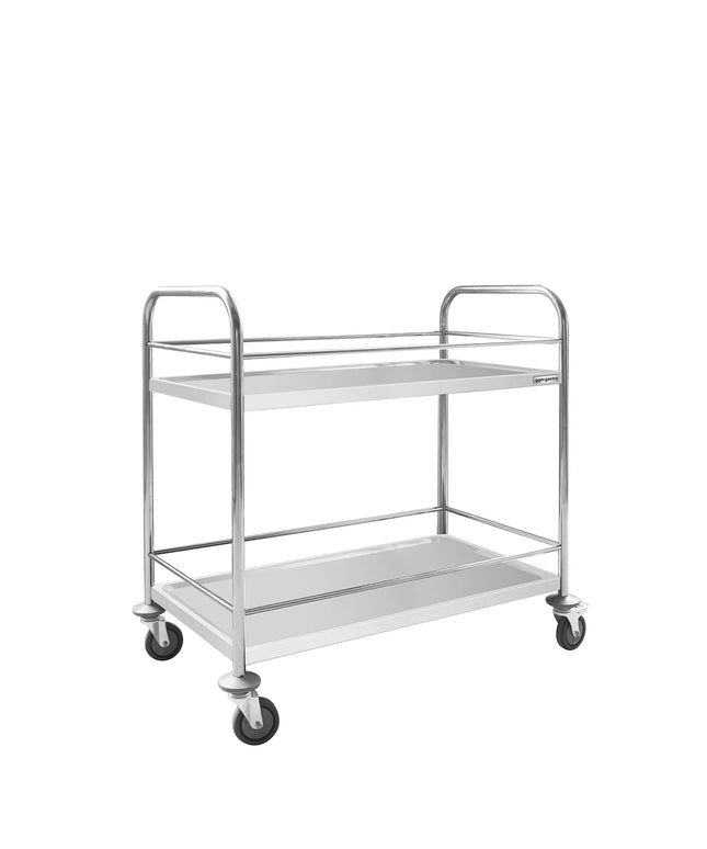 GGM Gastro Catering Trolley - Commercial Service & Clearing Trolley - 845x525mm - 2 Tier - with reinforced frame - with quiet castors