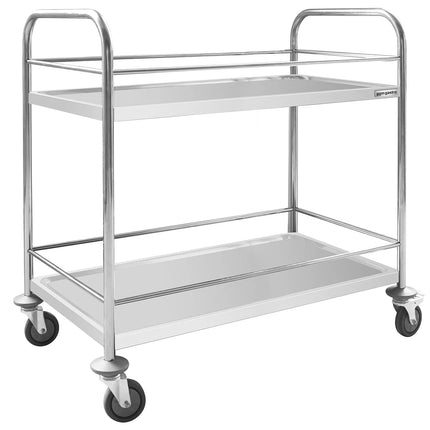 GGM Gastro Catering Trolley - Commercial Service & Clearing Trolley - 845x525mm - 2 Tier - with reinforced frame - with quiet castors