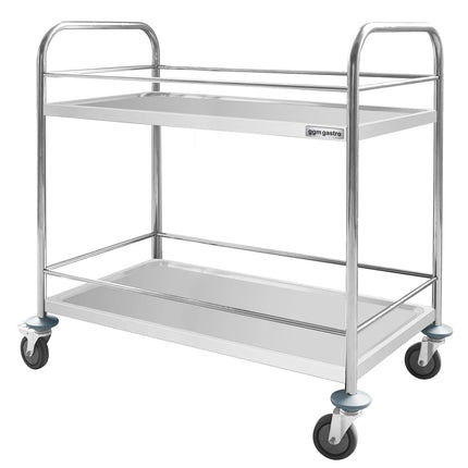 GGM Gastro Catering Trolley - Commercial Service & Clearing Trolley - 845x525mm - 2 Tier - with reinforced frame - with quiet castors