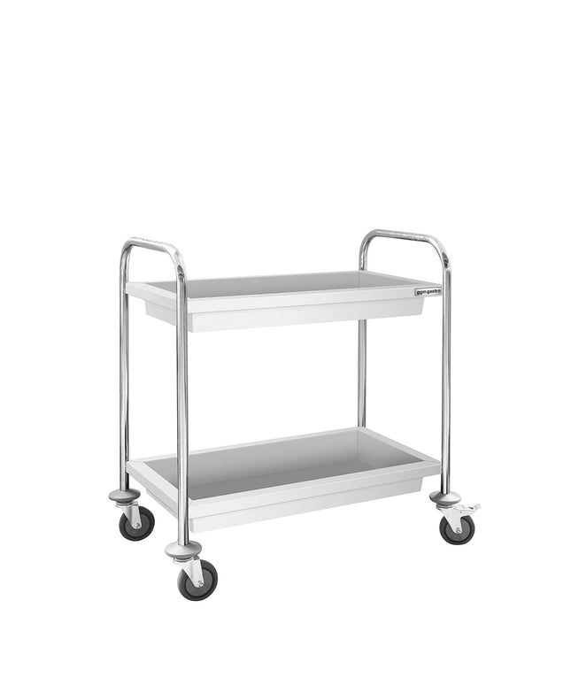 GGM Gastro Catering Trolley - Commercial Service & Clearing Trolley - 850x450mm - 2 Tier - with quiet castors