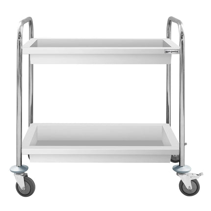 GGM Gastro Catering Trolley - Commercial Service & Clearing Trolley - 850x450mm - 2 Tier - with quiet castors