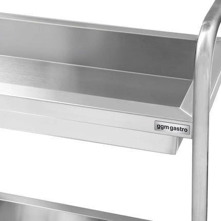 GGM Gastro Catering Trolley - Commercial Service & Clearing Trolley - 850x450mm - 2 Tier - with quiet castors