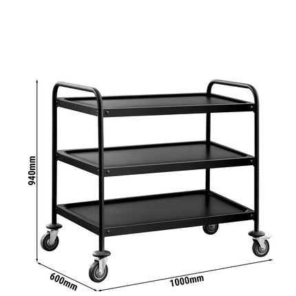 GGM Gastro Catering Trolley - Commercial Service & Clearing Trolley - Heavy Duty - 1000x600mm - 3 Tier