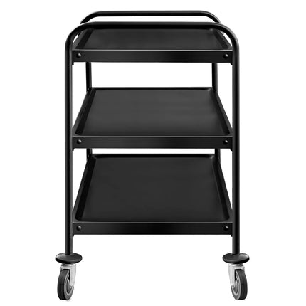 GGM Gastro Catering Trolley - Commercial Service & Clearing Trolley - Heavy Duty - 1200x600mm - 3 Tier - Black