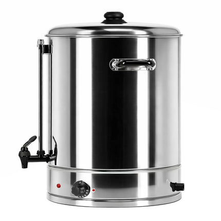 GGM Gastro Catering Water Boiler & Mulled Wine Urn - 31L - 3kW - Adjustable Thermostat 30–110°C - Stainless Steel - with Dispensing Tap - Ideal for Mulled Wine