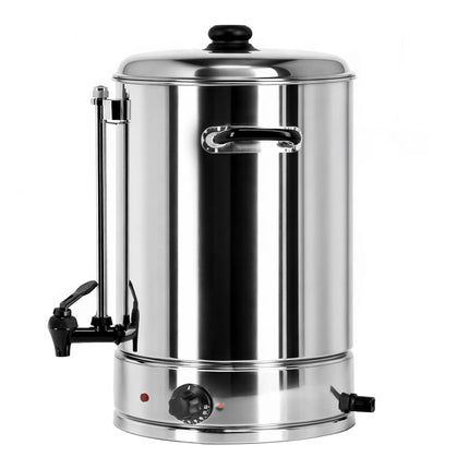 GGM Gastro Catering Water Boiler & Mulled Wine Urn - 8L - 2kW - Adjustable Thermostat 30–110°C - Stainless Steel - with Dispensing Tap - Ideal for Mulled Wine