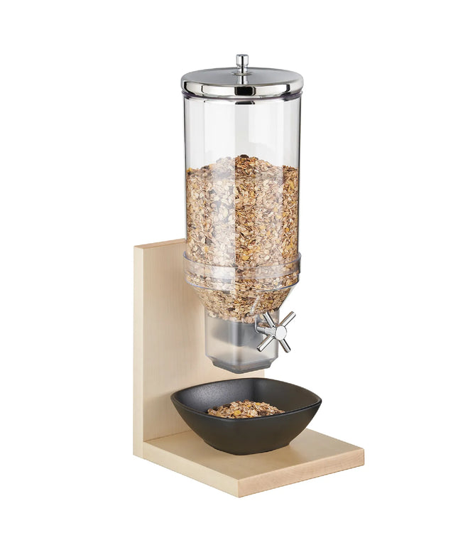 GGM Gastro Cereal Dispenser - BRIDGE - Rotary Dispense - Plastic Container - 4.5L - Wooden Stand