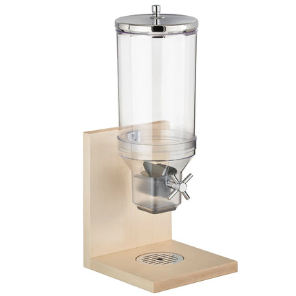 GGM Gastro Cereal Dispenser - BRIDGE - Rotary Dispense - Plastic Container - 4.5L - Wooden Stand