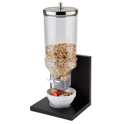 GGM Gastro Cereal Dispenser - BRIDGE - Rotary Dispense - Plastic Container - 4.5L - Wooden Stand