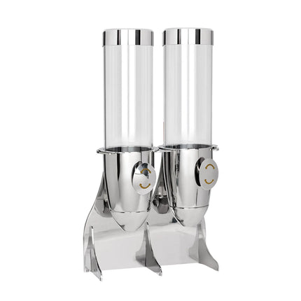 GGM Gastro Cereal Dispenser - double - Rotary Dispense - Stainless Steel Stand