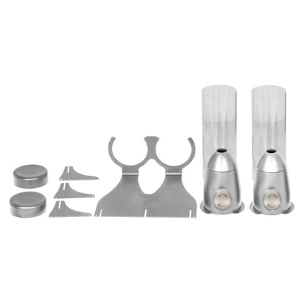 GGM Gastro Cereal Dispenser - double - Rotary Dispense - Stainless Steel Stand