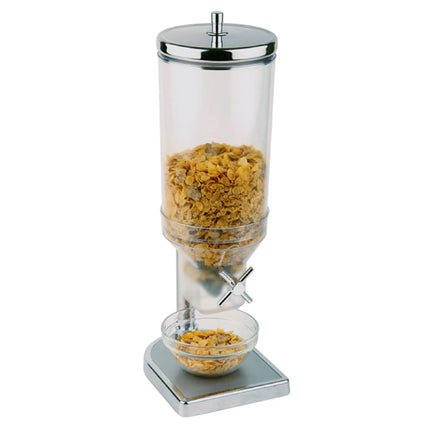 GGM Gastro Cereal Dispenser - FRESH+EASY - Rotary Dispense - Plastic Container - 4.5L - Stainless Steel Stand