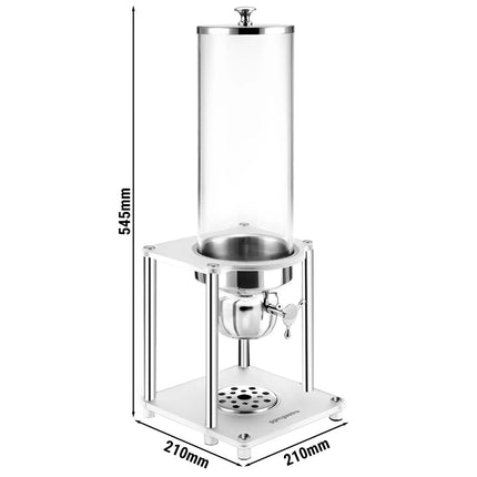 GGM Gastro Cereal Dispenser - Rotary Dispense - Plastic Container - 3.7L - Stainless Steel Stand
