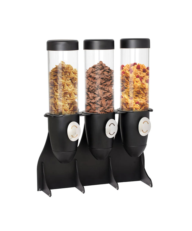 GGM Gastro Cereal Dispenser - triple - Ø115mm - Rotary Dispense - Stainless Steel Stand
