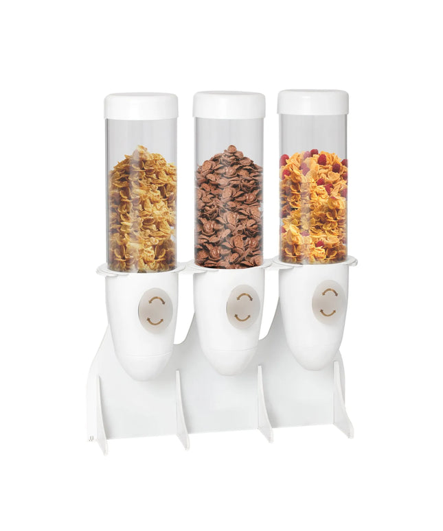GGM Gastro Cereal Dispenser - triple - Ø115mm - Rotary Dispense - Stainless Steel Stand