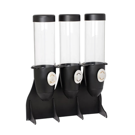 GGM Gastro Cereal Dispenser - triple - Ø115mm - Rotary Dispense - Stainless Steel Stand