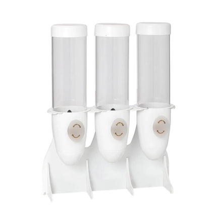 GGM Gastro Cereal Dispenser - triple - Ø115mm - Rotary Dispense - Stainless Steel Stand
