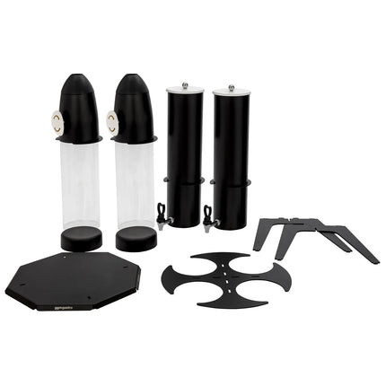 GGM Gastro Cereal & Milk Dispenser - double - rotating - Rotary Dispense - 2 Plastic Containers - Stainless Steel Stand