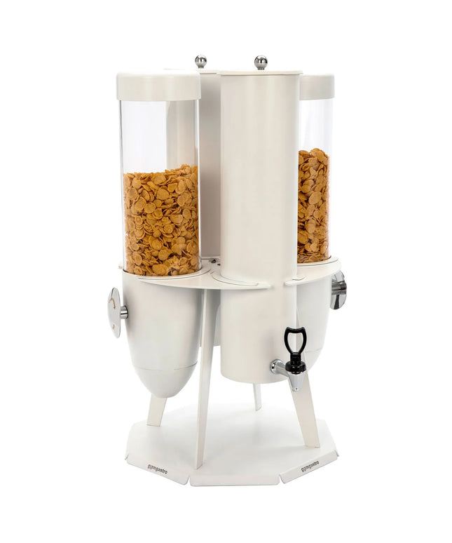 GGM Gastro Cereal & Milk Dispenser - double - rotating - Stainless Steel Stand