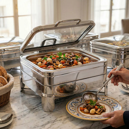 GGM Gastro Chafing Dish - GN 2/3 - with Glass Lid (soft-close)