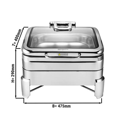 GGM Gastro Chafing Dish - GN 2/3 - with Glass Lid (soft-close)
