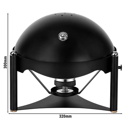 GGM Gastro Chafing Dish - Round - with Roll Top Lid - Black