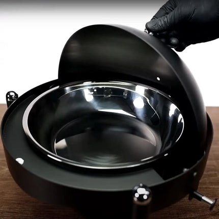 GGM Gastro Chafing Dish - Round - with Roll Top Lid - Black
