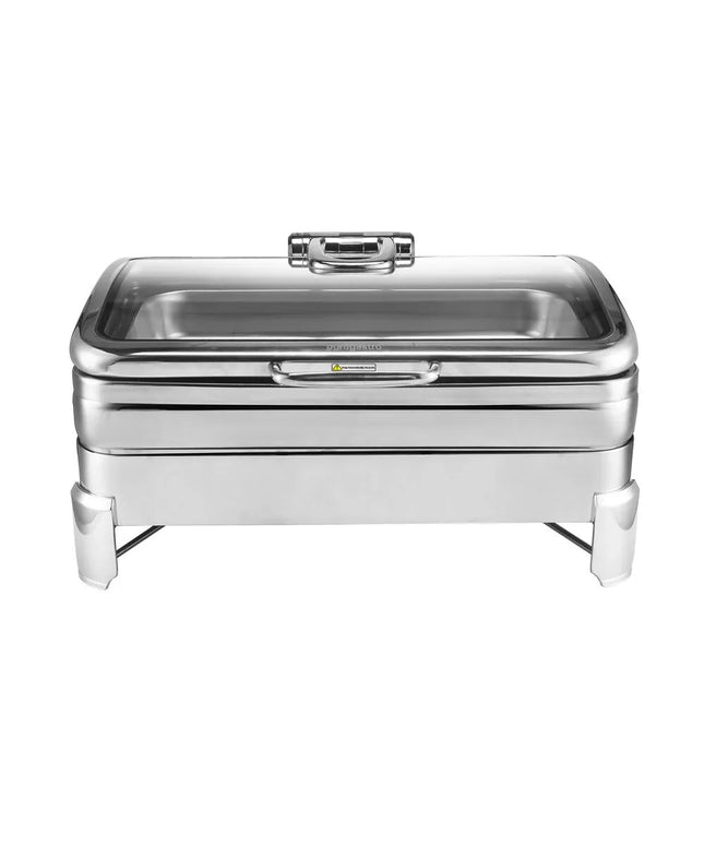 GGM Gastro Chafing Dish - Stainless Steel - GN 1/1 - 11.2 L - with Soft-Close Glass Lid