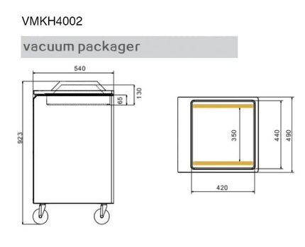 GGM Gastro Chamber Vacuum Sealer - 20m³/h - 900W - Digital