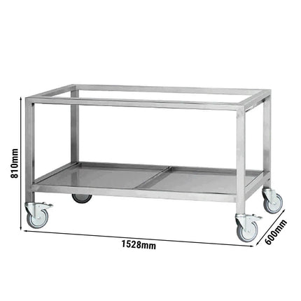 GGM Gastro Chân Đứng Hở Di Động Dòng L - 1528x600x810mm - Có Bánh Xe - Cho Lò Quay Cừu & Heo Sữa LGM & LEM