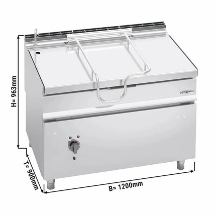 GGM Gastro Chảo Lật Điện - 100L - 14.4kW - Có Vòi Cấp Nước